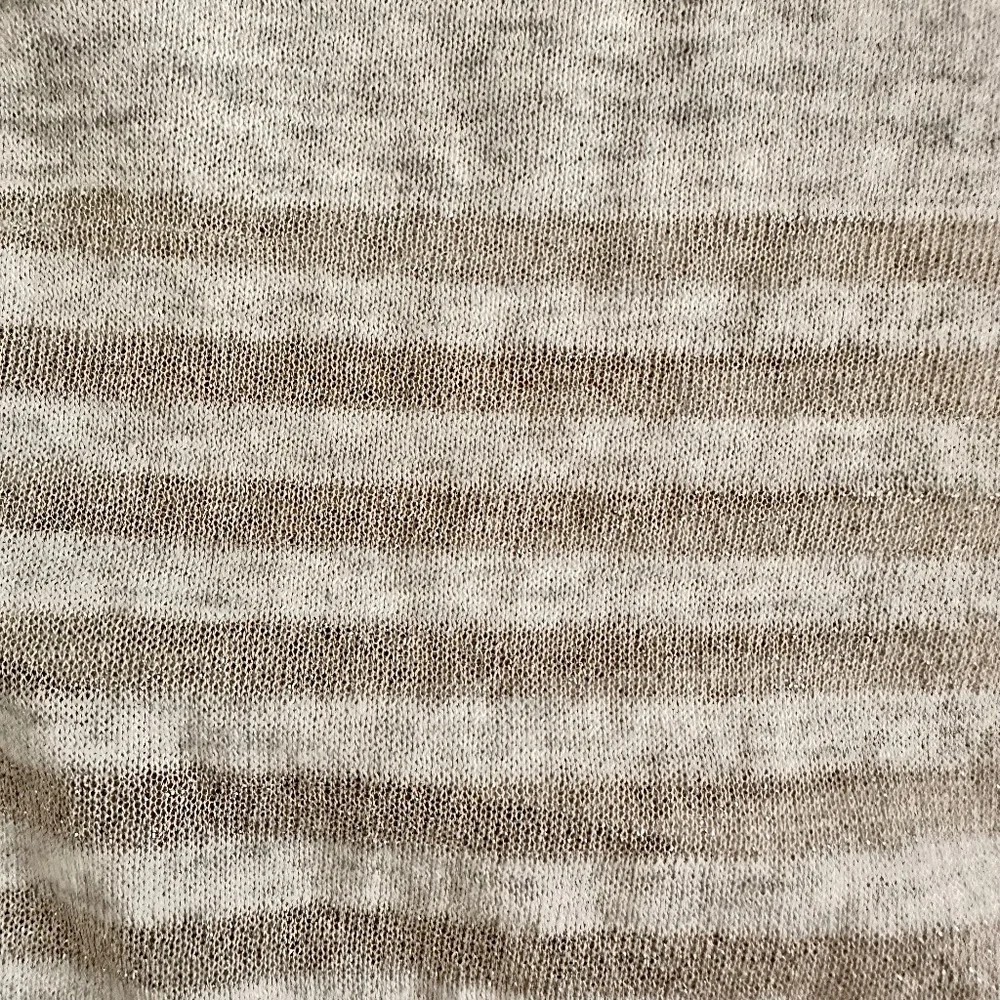Tory Burch Grey and Silver Striped Long Sleeve (S)